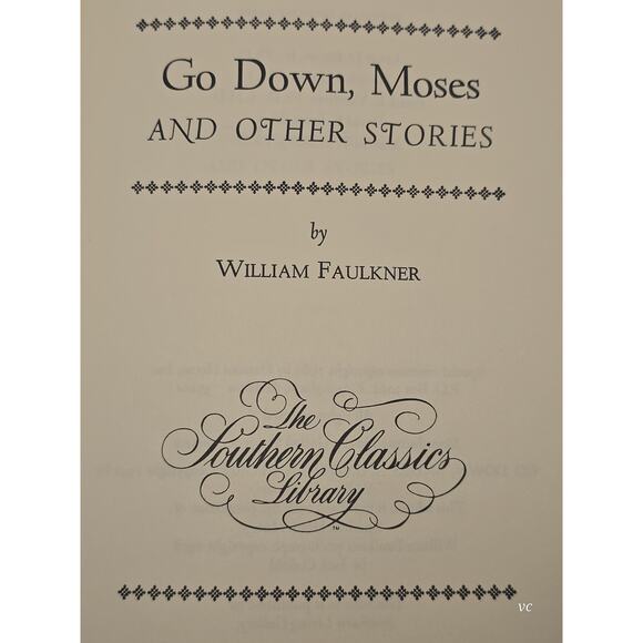 Go Down Moses William Faulkner Southern Classics Library Leather Bound - Picture 3 of 7